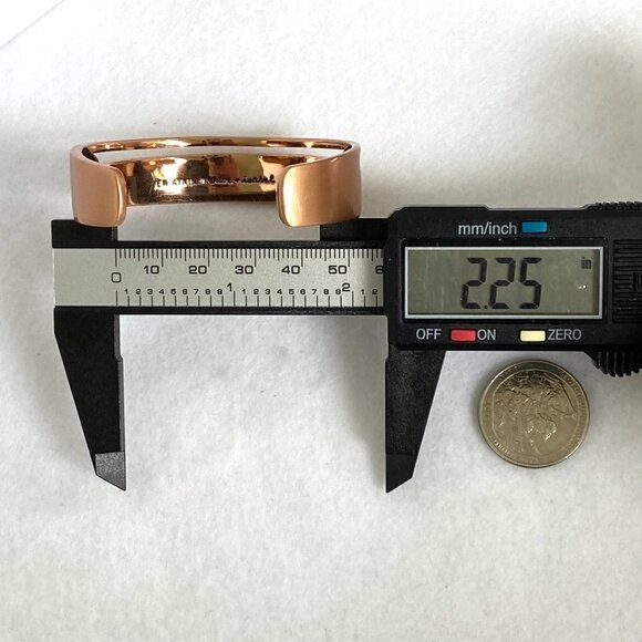 Chloe + Isabel Jen Atkin Collab Brushed Finish Copper Cuff Bracelet 6.5" - Picture 15 of 16